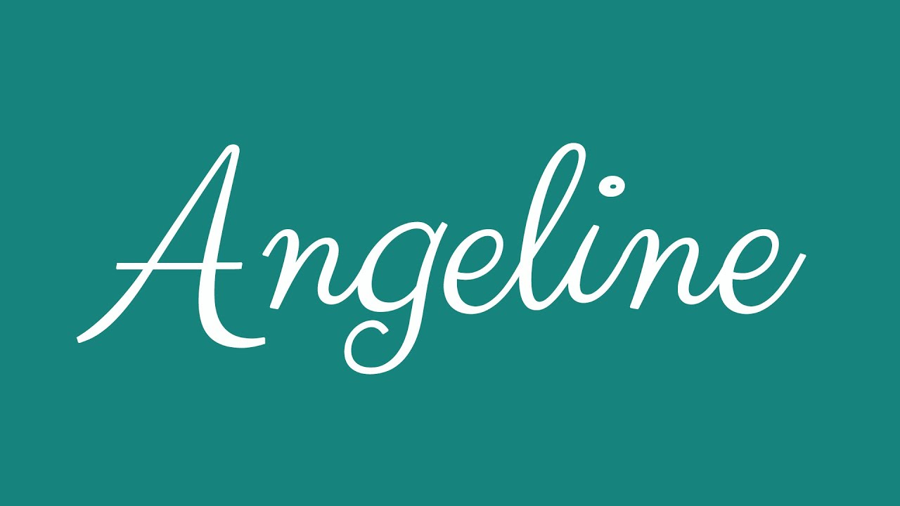Learn how to Sign the Name Angeline Stylishly in Cursive Writing - YouTube