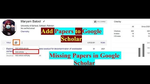 Add Missing Publications to Google Scholar | Missing Papers in Google Scholar | Young Researchers