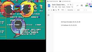 How To Use My Recommended Secret Codes on Sonic Classic Heroes