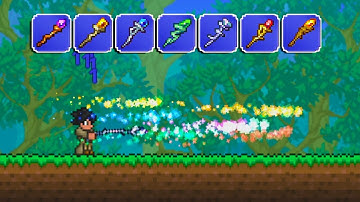 Terraria, But EVERY Magic Weapon Attacks At The Same Time...