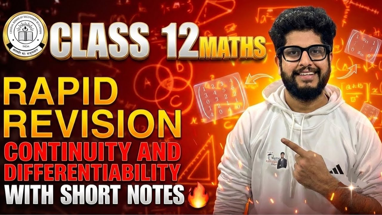 CONTINUITY & DIFFERENTIABILITY in 20 minutes🔥 | Rapid Revision Class 12th🚨