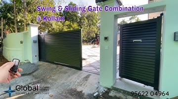 Combination Swing & Sliding Gate Motor installed at Chavara, Kollam | Gate Automation | 📞9562204964