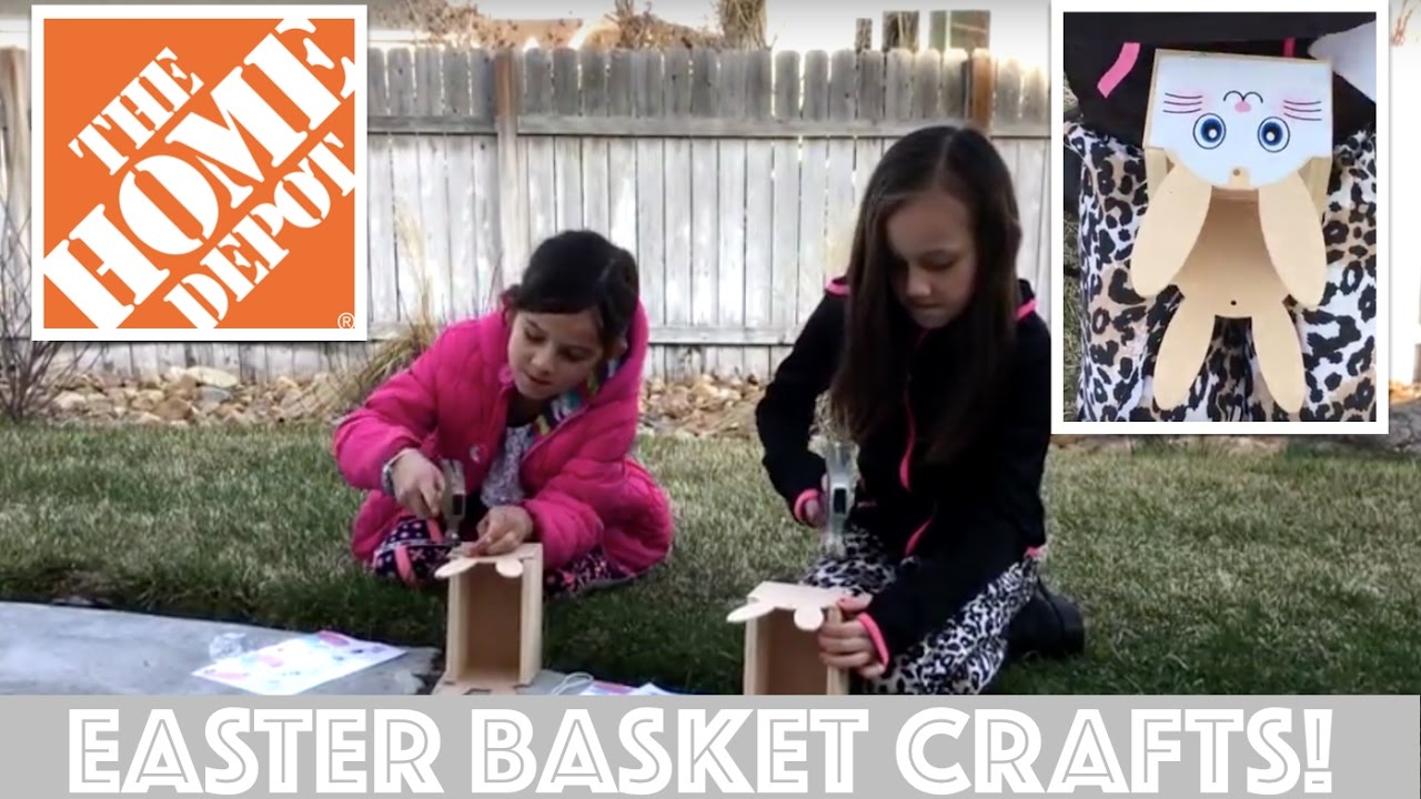 Making Home Depot Easter Basket Crafts! YouTube