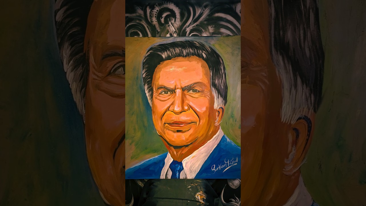"A tribute to India's business icon! Sarvam Patel' l Speed painting of Ratan Tata Sir!!🙏🏻 