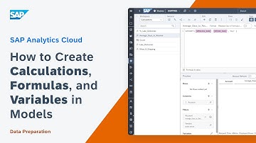 How to Create Calculations, Formulas, and Variables in Models: SAP Analytics Cloud