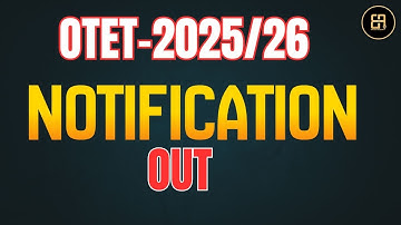 OTET 2025 Notification OUT | Apply from 12/11/2025 | BSE Odisha Teacher Eligibility Test