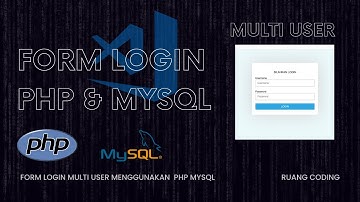 Cara membuat form login multi user | php mysql