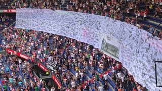 Spandoek ter nagedachtenis aan overleden Feyenoord supporters. 29-07-2018 Feyenoord - Levante