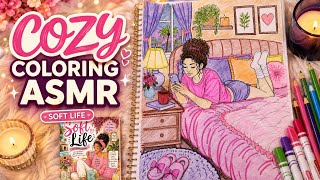 Cozy Coloring ASMR 🎨 Color With Me | Soft Life & Relaxing Pencil Sounds screenshot 5