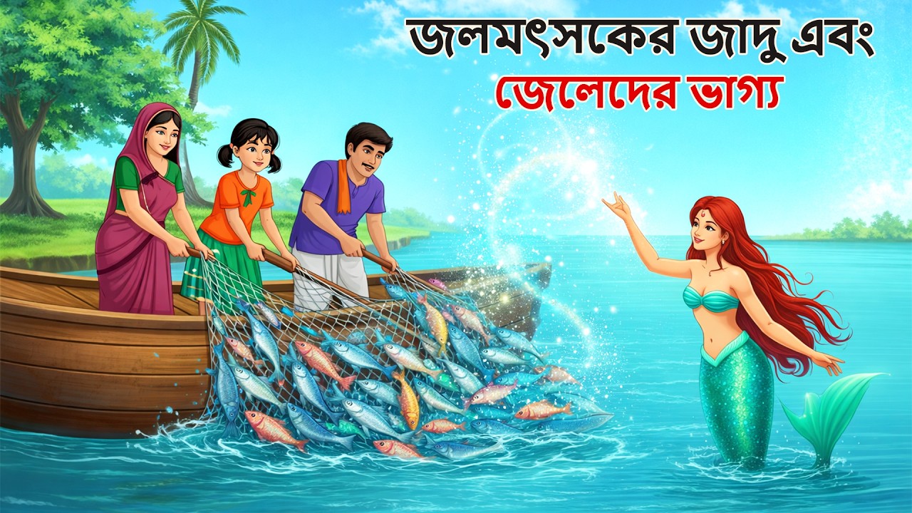 জলমৎসকের জাদু এবং জেলেদের ভাগ্য | Bangla Village Story | Bengali Fairy Tales Cartoon । Bangla Golpo