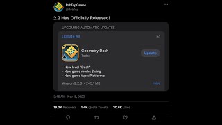 Geometry Dash 2.2 Just Released! (PARODY)