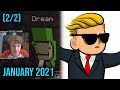 TommyInnit&#39;s Dream SMP Finale, WallStreetBets + YouTubers, Pewdiepie, MrBeast - January 2021 (2/2)