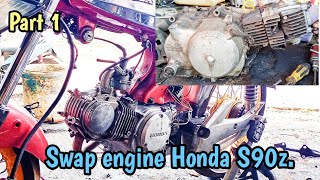 Honda S90Z Proses Merakit Swap Engine Honda S90Z Silinder Honda Kharisma 125
