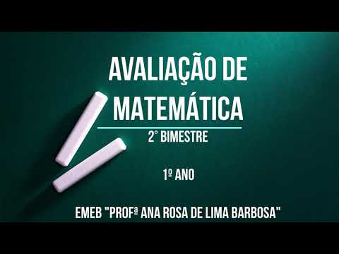 AVALIAÇÃO DE MATEMÁTICA - 2º BIMESTRE - 1º ANO