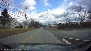 Impatient mercedes benz illegally passes