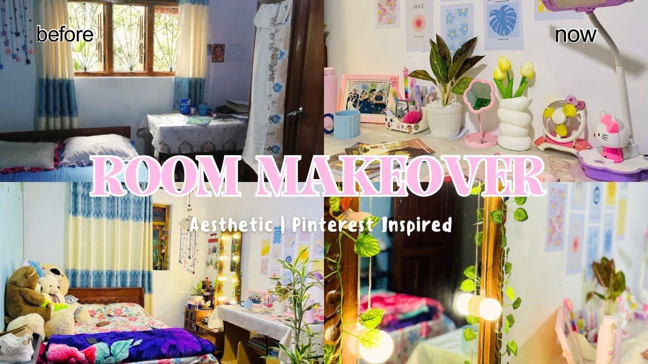 මගේ ලස්සන room එක හැදුන විදිහ🎀🪴| AESTHETIC & PINTEREST-INSPIRED✨🌈| Low Budget😱 #bhashygirl #room