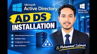 Windows Server 2019 AD DS Installation | Active Directory Step-by-Step Tutorial | English