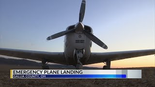 Plane emergency lands in field in Gallia County, Ohio