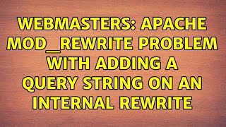 Webmasters: Apache mod_rewrite problem with adding a query string on an internal rewrite