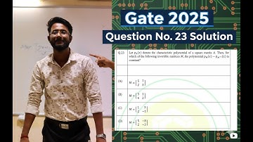Gate 2025, solution of question no 23. Linear algebra solution of Gate 2025, Question no 23.