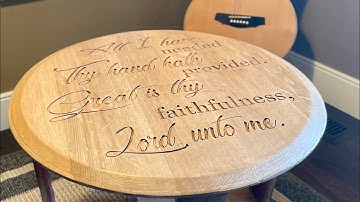 Office End Table from Wine Barrel part 2