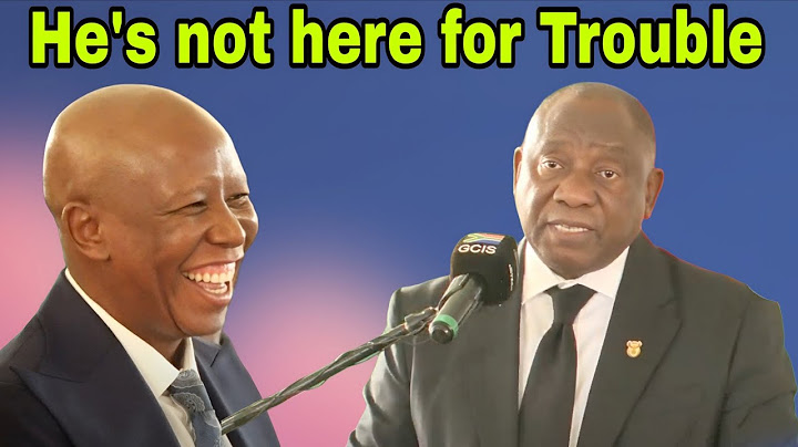 President Ramaphosa jokes with Julius Malema at David Mabuza Funeral.