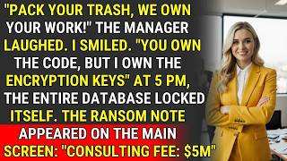 They Fired Their Encryption Lead – So She Locked Their Entire Database ♟️ ｜ Strategic Justice