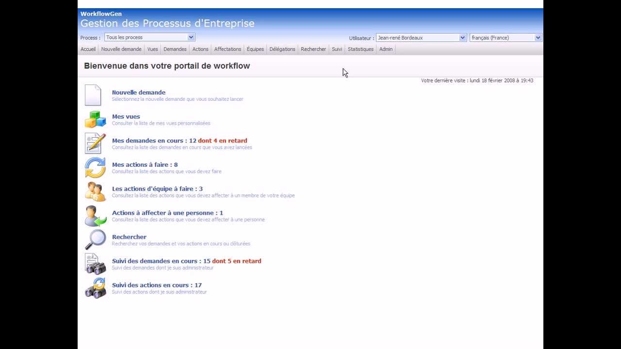 Logiciel BPM par WorkflowGen - Suivi d'une Demande - YouTube