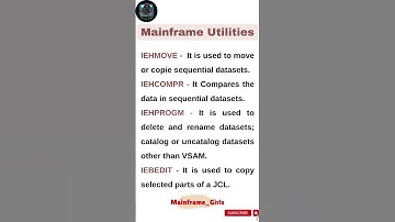 Mainframe Utilities #mainframes #learning #youtube #utilities #coding #shortvideo #trending #idcams