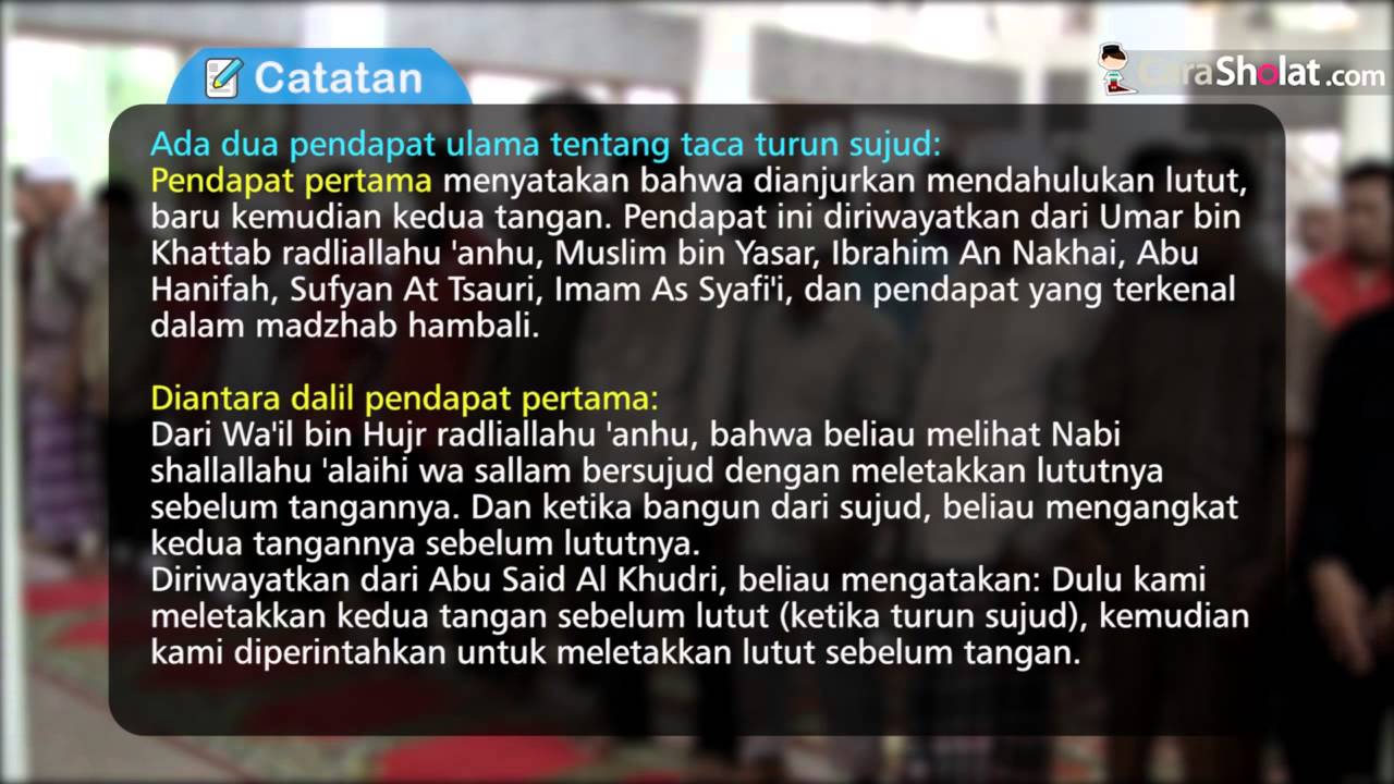 Gerakan Dan Bacaan Turun Sujud Dalam Sholat Video Tutorial Cara Shalat Tata Cara Sholat