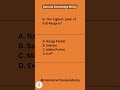 Highest peak of salt range | General Knowledge MCQs #gkshorts #shortsfeed