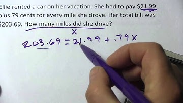Solving a Decimal Word Problem Using a Linear Equation