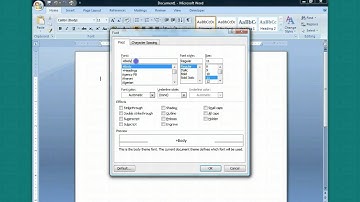 Changing Default Font and Font Size in Word