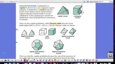 Geometry 11 5 and 11 6 Polyhedra and Volume of Prisms and Cylinders