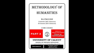 Calicut University | BA English Core | Part 3 | Methodology of Humanities | Knowledge