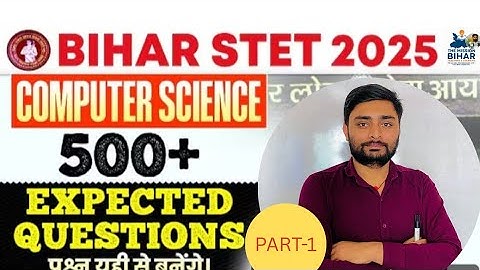 📘 Bihar STET 2025 | Computer Science Unit 1 – Digital Logic MCQs with Explanation | #stet2025 #bpsc 