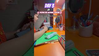 DAY 3 of productive morning routine #ytshorts #morningroutine #aestheticvlog #vlogday3  #discipline