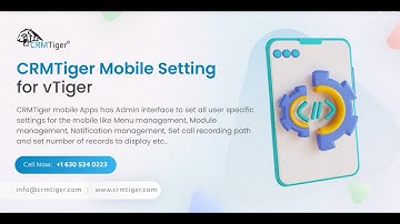 CRMTiger Mobile Settings for vTiger