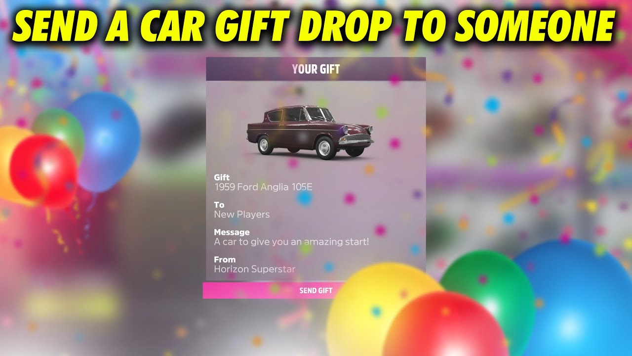 FORZA HORIZON 5 HOW TO SEND CAR GIFT DROP TO SOMEONE YouTube
