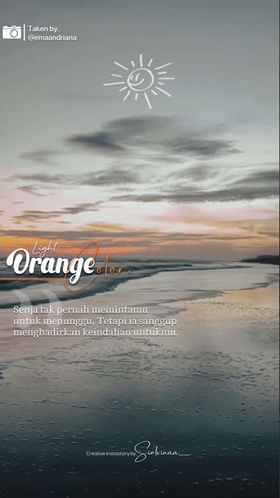 Video story wa aesthetic | Typography senja pantai