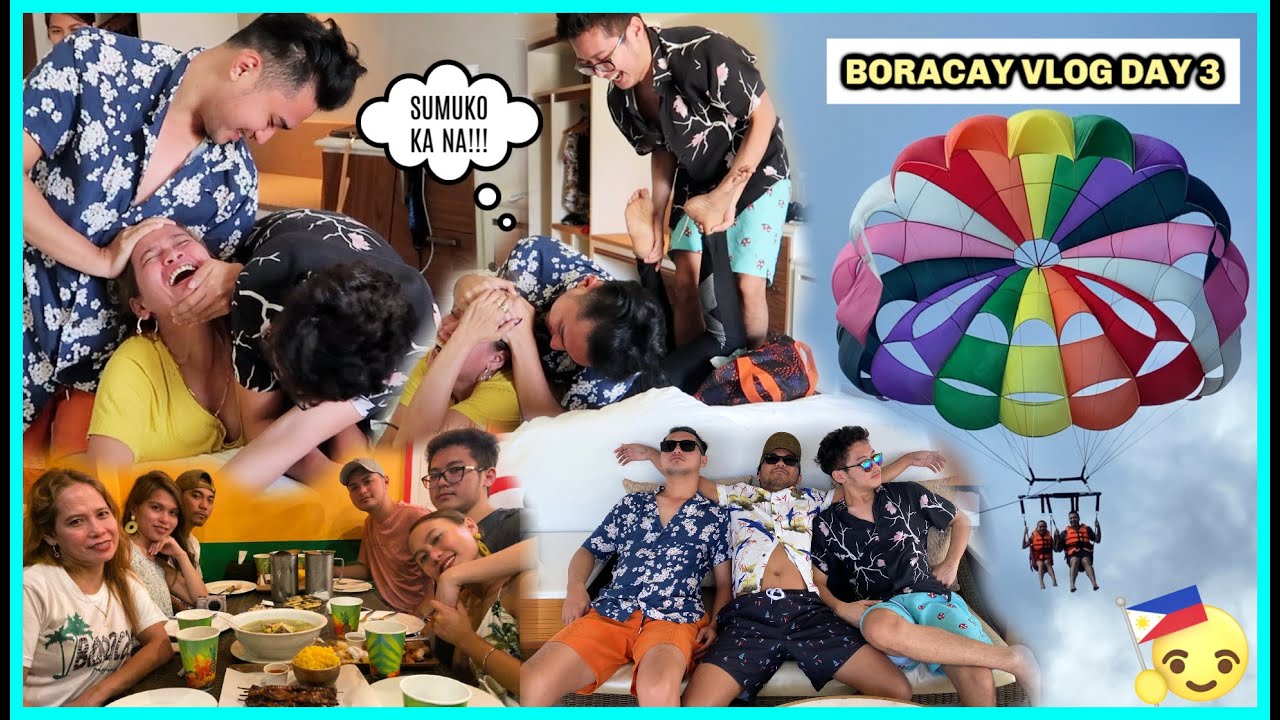 PINAGTULUNGAN ANG INA! ANG SARAP NILA PAKAININ! PARASAILING & HELMET DIVING SA BORACAY! | rhazevlogs