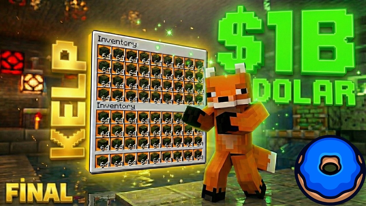 Donut SMP'de DEVASA KELP FARMI ile ZENGİN OLMAK | FİNAL | 1B DOLAR |