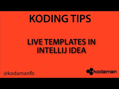 Koding Tips - Live Templates Intellij IDEA