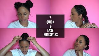 7 Quick Bun Hairstyles For Natural Hair