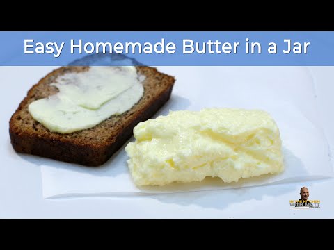 Comment faire le beurre dans un pot | Facile maison beurre Recette (version courte)