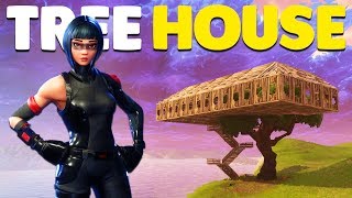 Fortnite Battle Royale Building a Treehouse and winning. In today