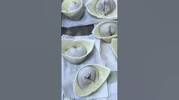 Chicken and Shiitake Mushroom Dumplings #shorts
