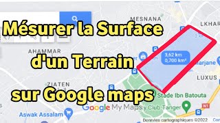 قياس مساحة أرض على خريطة Google maps