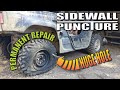 Tire Sidewall PUNCTURE permanent repair procedure