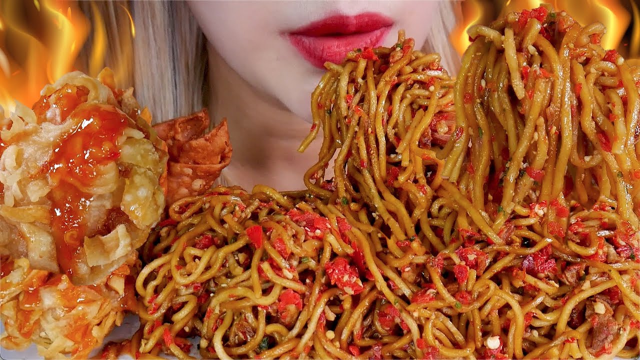 PEDAS NAMPOL❗️🍜ASMR MIE IBLIS GACOAN UDANG RAMBUTAN🔥SPICY NOODLE AND FRIED SHRIMP BALL🌶